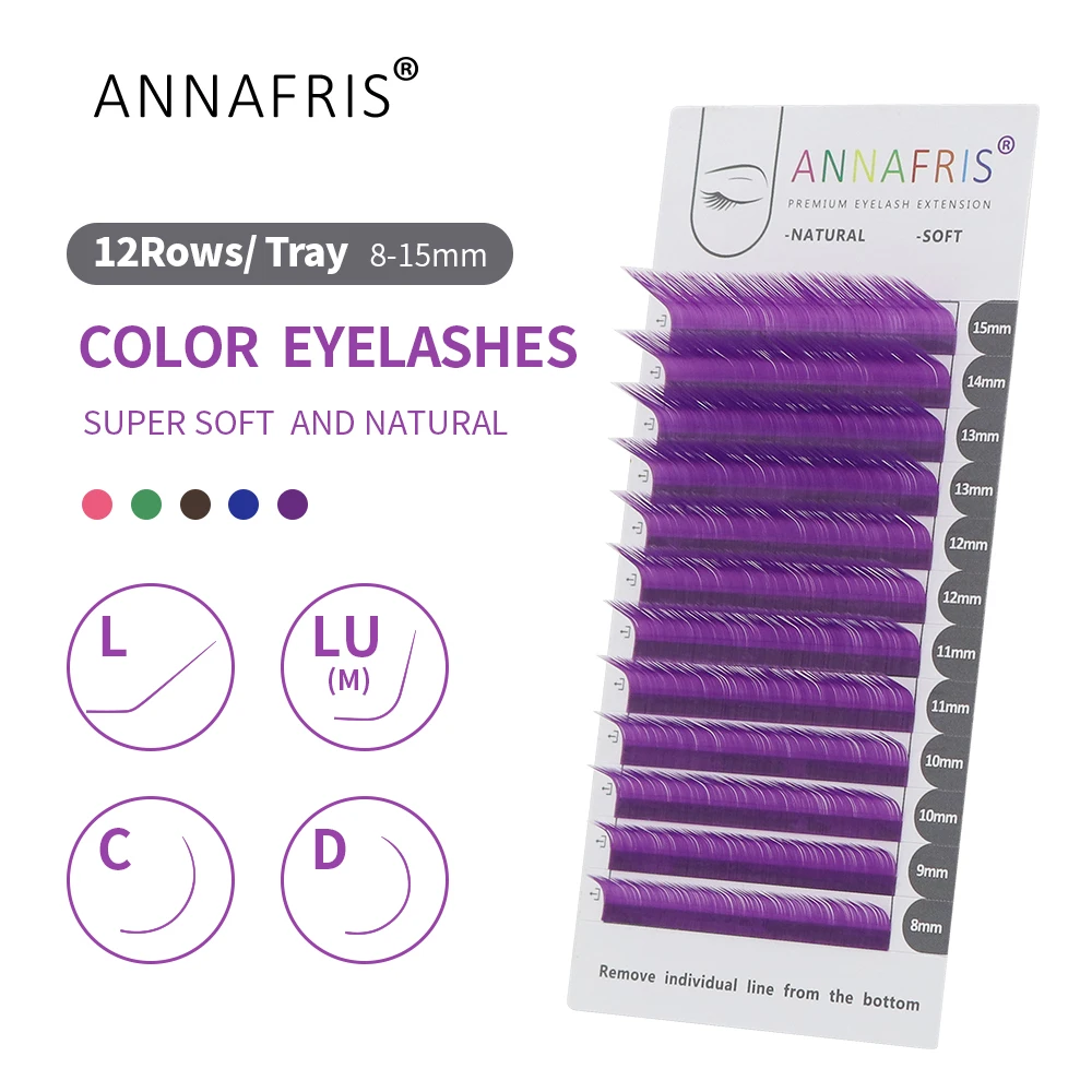 Lash Tile Palette - ANNAFRIS Gekleurde Faux Nertsen Wimpers Hoge