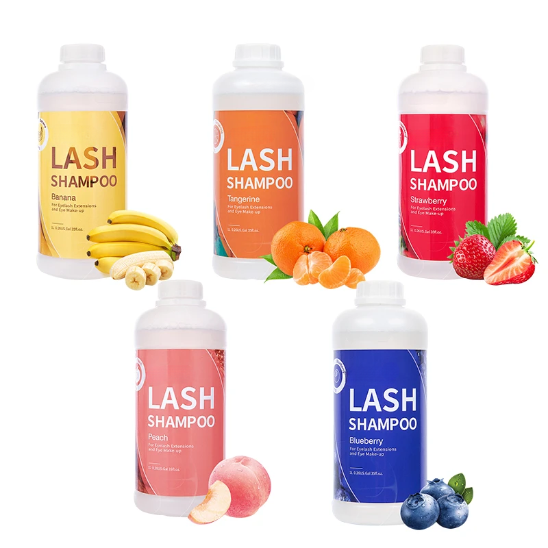 Eyelash Extension Wash Kit - 1l Wimperreiniger Schuim Lash Shampoo Geen