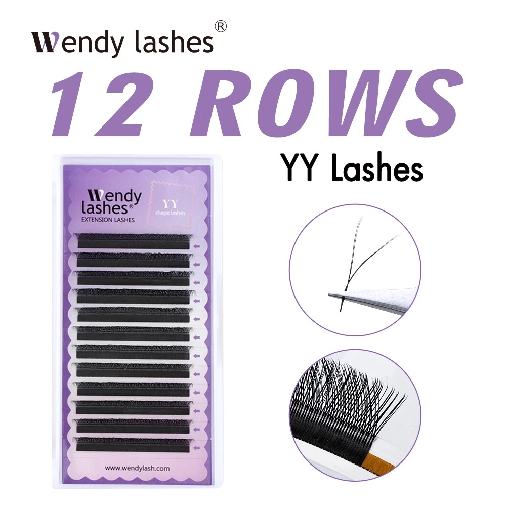 Eyelash Extension Y Shape - WENDY 2D YY-vorm C/D Curl Eyalash-verlenging