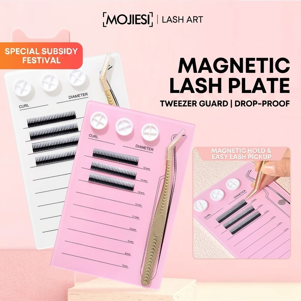 Lash Tile Palette - Magnetische wimperverlenging palette & lijmhouder, acryl
