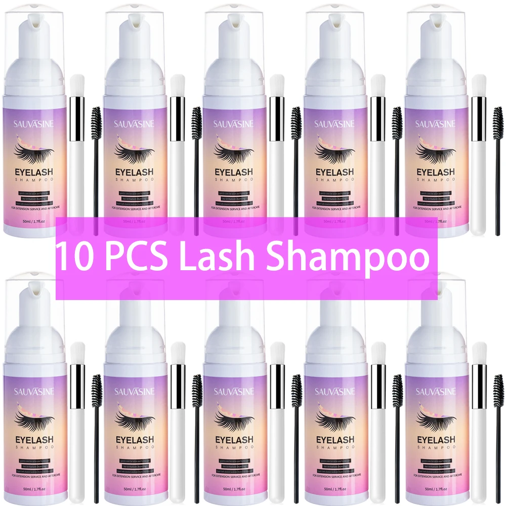 Eyelash Extension Wash Kit - 5/10PCS 50ML Wimperverlenging Shampoo Schuim Mousse
