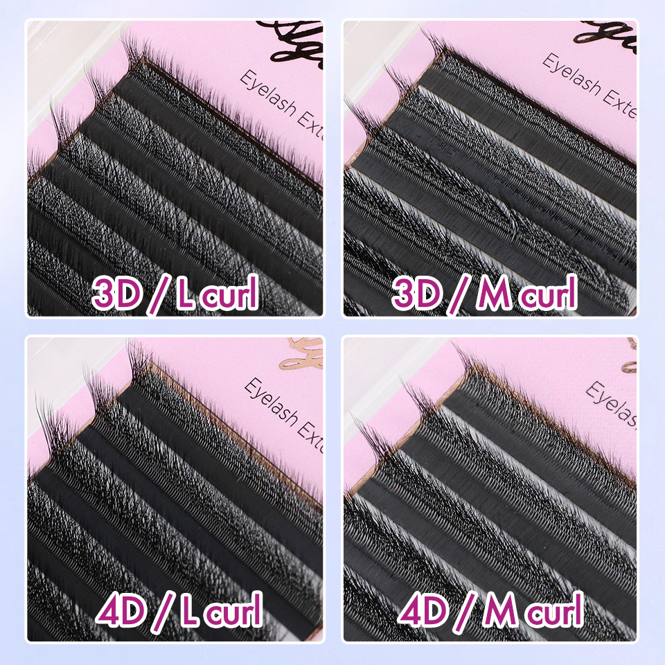 Eyelash Extension Yy - L M (LU) Krul W-vorm Wimperextensions