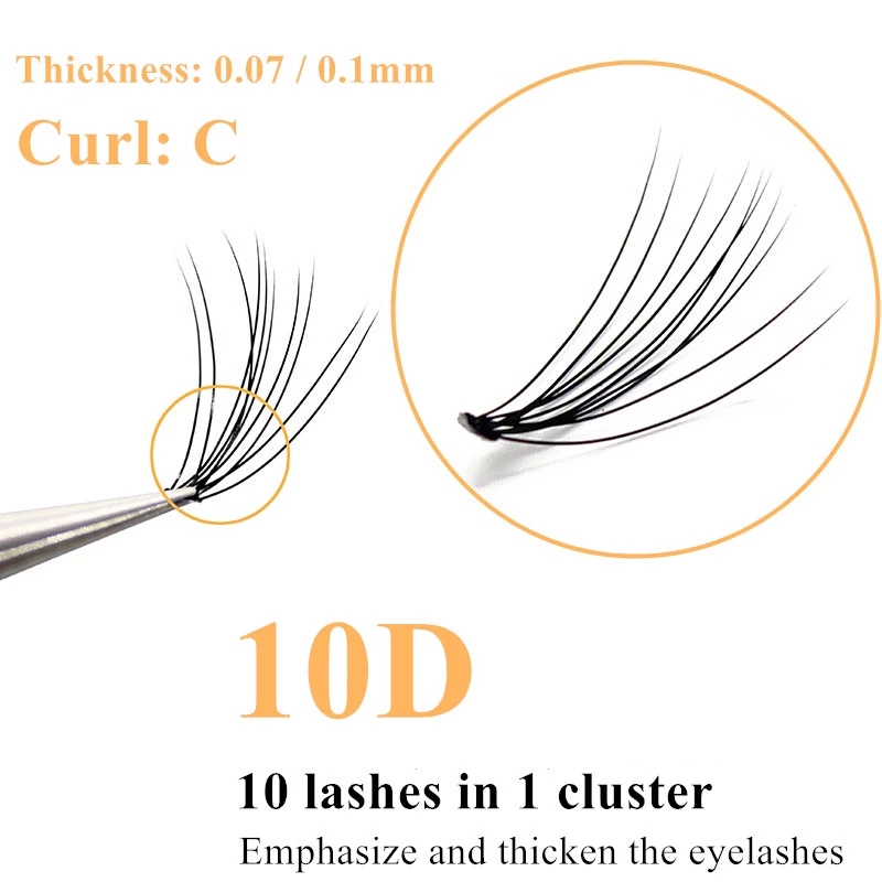 10D Faux Mink Wimperclusters R - Eyelash Extension Russian recensie en prijs