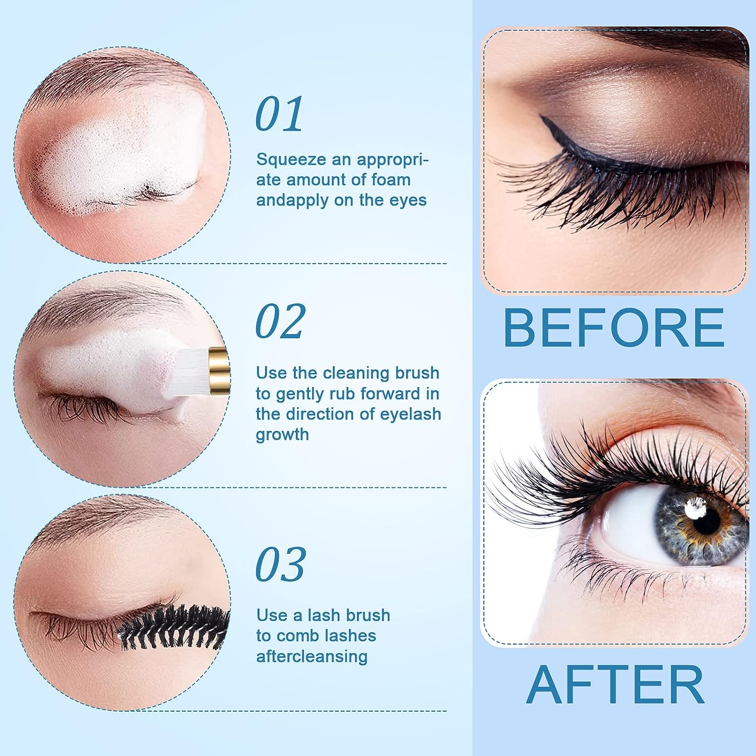 Wimperreinigingsset Lash Shamp - Eyelash Extension Wash Kit recensie en prijs