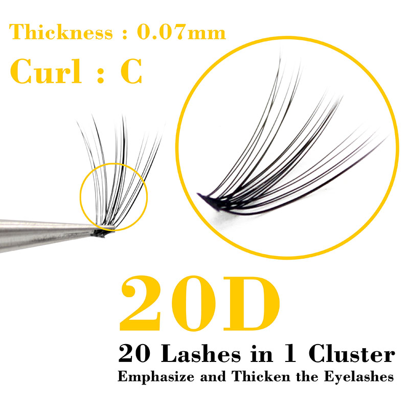 Kimcci 60 Bundels Nertsen Wimp - Eyelash Extension Russian recensie en prijs